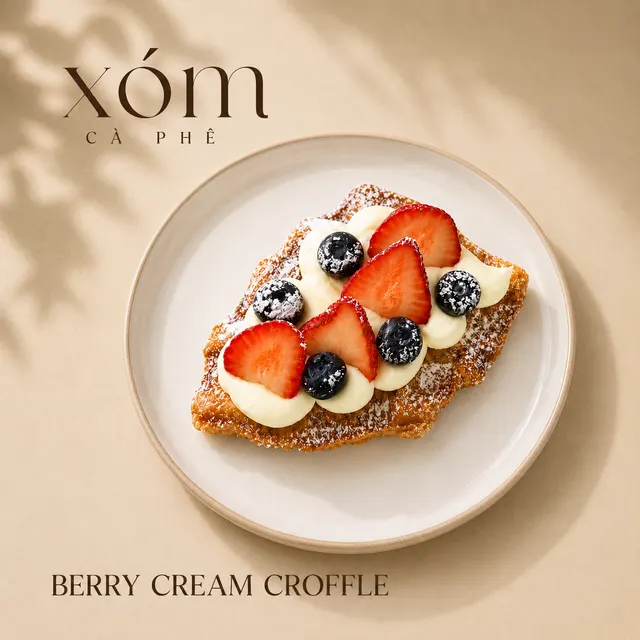 Berry Cream Croffle